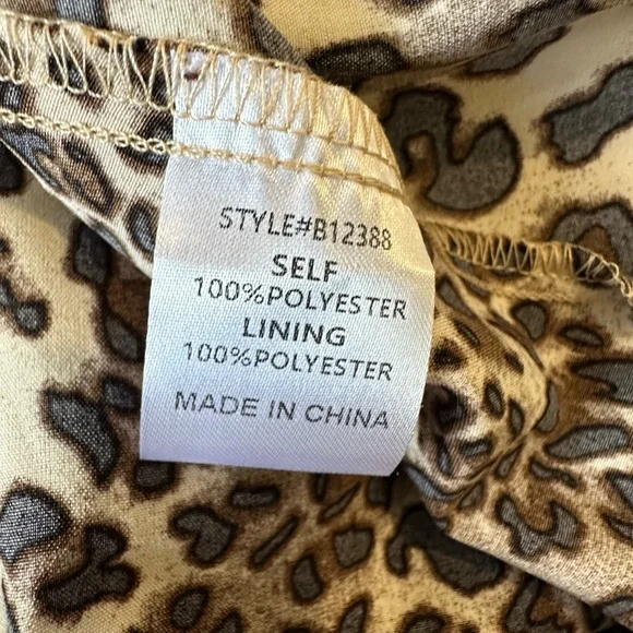 JODIFL gorgeous Bow Midi Dress Leopard Small~NWOT’S - Picture 8 of 12